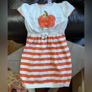 Gymboree girls 6 Pumpkin sweater dress Thanksgiving fall